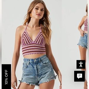 Cabana Crochet Halter Crop Top